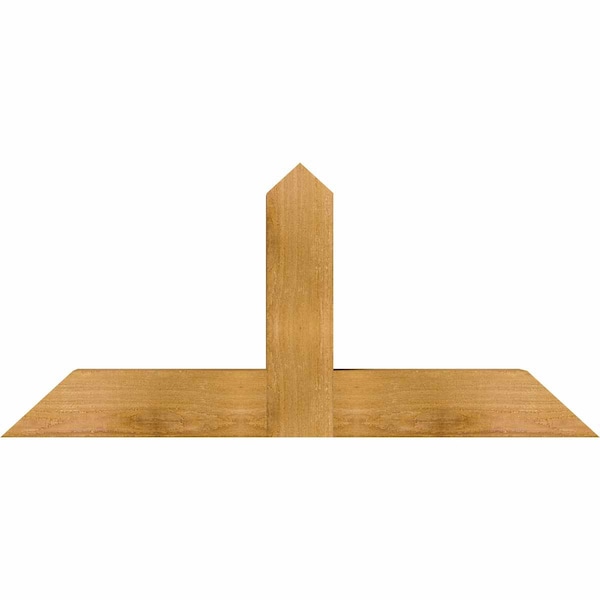 Ekena Millwork Portland Rough Sawn Timber Gable Bracket, Western Red Cedar, 36"W x 16"H x 4"D x 4"F, 11/12 Pitch GBW036X16X0404POR00RWR - main